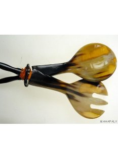 Horn Salatbesteck. Oberteile = Code F