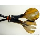 Horn Salatbesteck. Oberteile = Code F