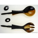 Horn Salatbesteck. Oberteile = Code F