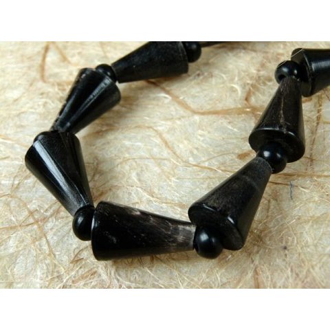 Hornkette Harenaso schwarz poliert 60 cm - 80 % reduziert