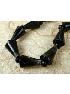 Hornkette Harenaso schwarz poliert 60 cm - 80 % reduziert