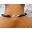 Hornkette Harenaso schwarz poliert 60 cm - 80 % reduziert