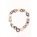 Horn Gliederkette Rivo6 Farbmix matt geschliffen ver&auml;nderliche L&auml;nge 90 cm - Code I