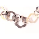 Horn Gliederkette Rivo6 Farbmix matt geschliffen ver&auml;nderliche L&auml;nge 90 cm - Code I