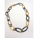 Horn Gliederkette Rivo4 gemixte Farben hell/dunkel poliert ca. 90 cm ver&auml;nderliche L&auml;nge