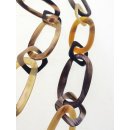 Horn Gliederkette Rivo4 gemixte Farben hell/dunkel poliert ca. 90 cm ver&auml;nderliche L&auml;nge