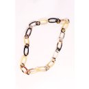 Horn Gliederkette Rivo4 gemixte Farben hell/dunkel poliert ca. 90 cm ver&auml;nderliche L&auml;nge