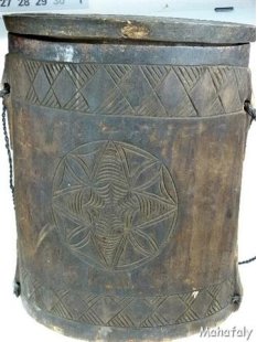 Zafimaniry Reisbeh&auml;lter Artefakt der Betsileo 40 cm. AF25