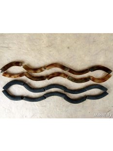 Hornperle Form Tubus matt L 45 mm