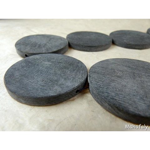 Hornscheibe mit Querloch 3 mm geschliffen grau D 50 mm