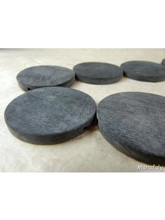 Hornscheibe mit Querloch 3 mm geschliffen grau D 50 mm