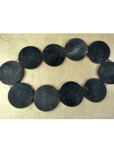 Hornscheibe mit Querloch 3 mm geschliffen grau D 50 mm