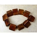 Hornperle Form Dach antik braun L 30 mm