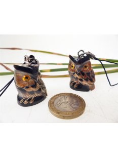 Schl&uuml;sselanh&auml;nger mit Schnur Waldohreule = Code A 3 cm