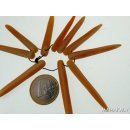 Hornperle Form Nadel antik matt 45 mm