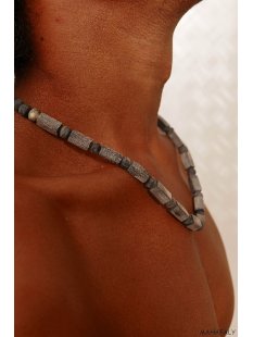 Hornkette Hiaja grau matt geschliffen 55 cm - 60% reduziert