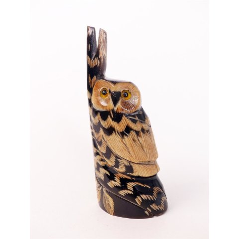 Hornfigur Schleiereule an Baum = Code D  9 cm