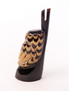 Hornfigur Schleiereule an Baum = Code D  9 cm
