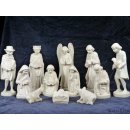 Krippe Europa 11 teilig wei&szlig;es Lianenholz 17 cm