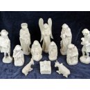 Krippe Europa 11 teilig wei&szlig;es Lianenholz 17 cm