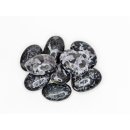 1 kg Handst&uuml;cken Handschmeichler Trommelstein Madagaskar Allalin Gabbro schwarz poliert