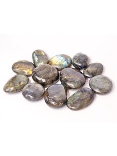 1 kg Handst&uuml;cken Handschmeichler Trommelstein Madagaskar Labradorit poliert