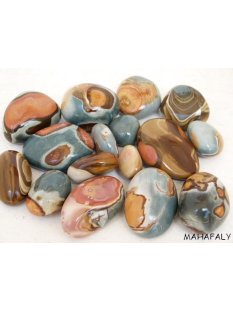 1 kg Handst&uuml;cken Handschmeichler Trommelstein Madagaskar Chalcedon Jaspis polychrom poliert