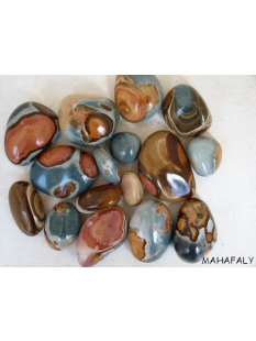 1 kg Handst&uuml;cken Handschmeichler Trommelstein Madagaskar Chalcedon Jaspis polychrom poliert