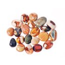 1 kg Handst&uuml;cken Handschmeichler Trommelstein Madagaskar Chalcedon Jaspis polychrom poliert