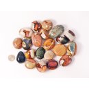 1 kg Handst&uuml;cken Handschmeichler Trommelstein Madagaskar Chalcedon Jaspis polychrom poliert