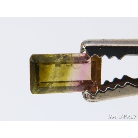 T077 polychromer Madagaskar Turmalin facettiert. 1,95 Carat.