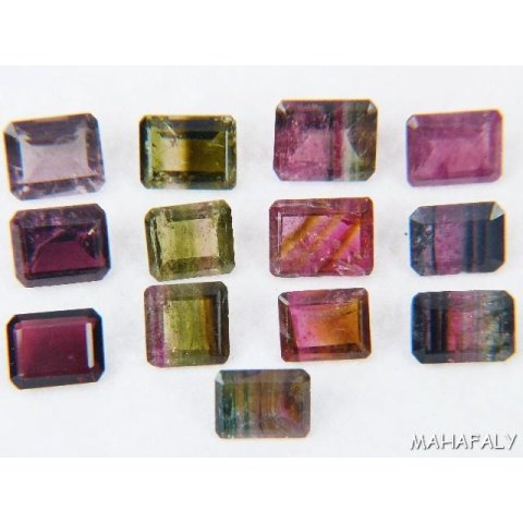 polychrome Madagaskar Turmaline facettiert im LOT. 31,00 Carat. TL403