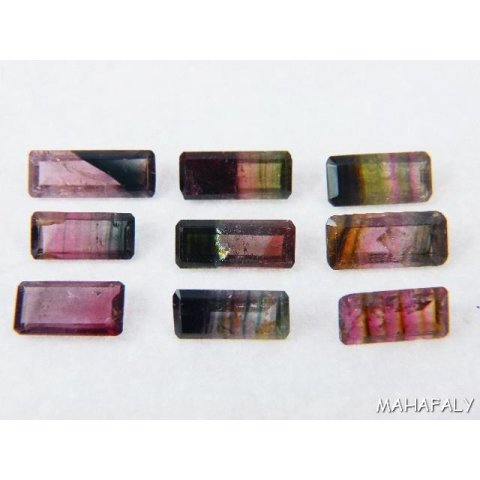 polychrome Madagaskar Turmaline facettiert im LOT. 19,10 Carat. TL404