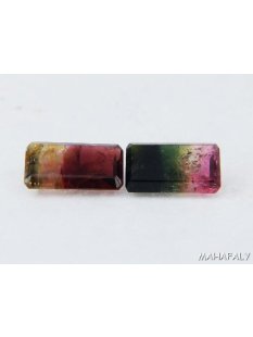 polychrome Madagaskar Turmaline facettiert im PAAR. 5,30...