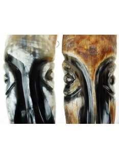 Hornfigur Maske und Trinkhorn. ETHNO 29 cm = Code E