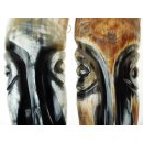 Hornfigur Maske und Trinkhorn. ETHNO 29 cm = Code E