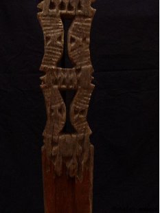 AL117 original AloAlo Grabstele der Sakalava oder Mahafaly antik 2 Totenv&ouml;gel 140 cm ca. 1920