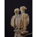 AL117 original AloAlo Grabstele der Sakalava oder Mahafaly antik 2 Totenv&ouml;gel 140 cm ca. 1920