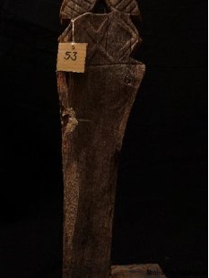 AL53 original AloAlo Grabstele der Mahafaly antik Beamter 175 cm ca. 1930