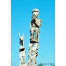 AL53 original AloAlo Grabstele der Mahafaly antik Beamter 175 cm ca. 1930