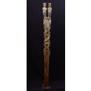 AL113 original AloAlo Grabstele der Mahafaly antik, 2 Gendarmen 177 cm.