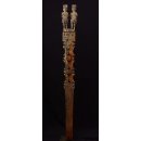 AL113 original AloAlo Grabstele der Mahafaly antik, 2 Gendarmen 177 cm.