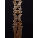 AL113 original AloAlo Grabstele der Mahafaly antik, 2 Gendarmen 177 cm.