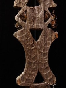 AL54 original AloAlo Grabstele der Mahafaly antik Freundespaar 155 cm ca. 1920