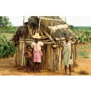 AL54 original AloAlo Grabstele der Mahafaly antik Freundespaar 155 cm ca. 1920