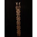 AL88 original AloAlo Grabstele der Mahafaly antik 2 Zebu 140 cm ca. 1930