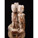 AL48 original AloAlo Grabstele der Mahafaly antik 3 M&auml;nner 200 cm ca. 1930