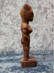 MF131 Skulptur der Bara Zwitterwesen 1960 Palisanderholz 40 cm