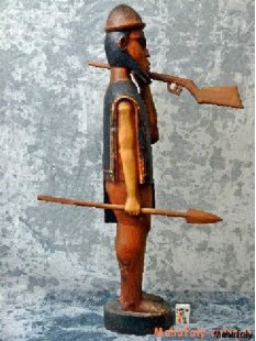 MF009 Kriegerskulptur der Bara 1975  echt Palisanderholz...