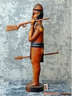 MF009 Kriegerskulptur der Bara 1975  echt Palisanderholz = 80 cm